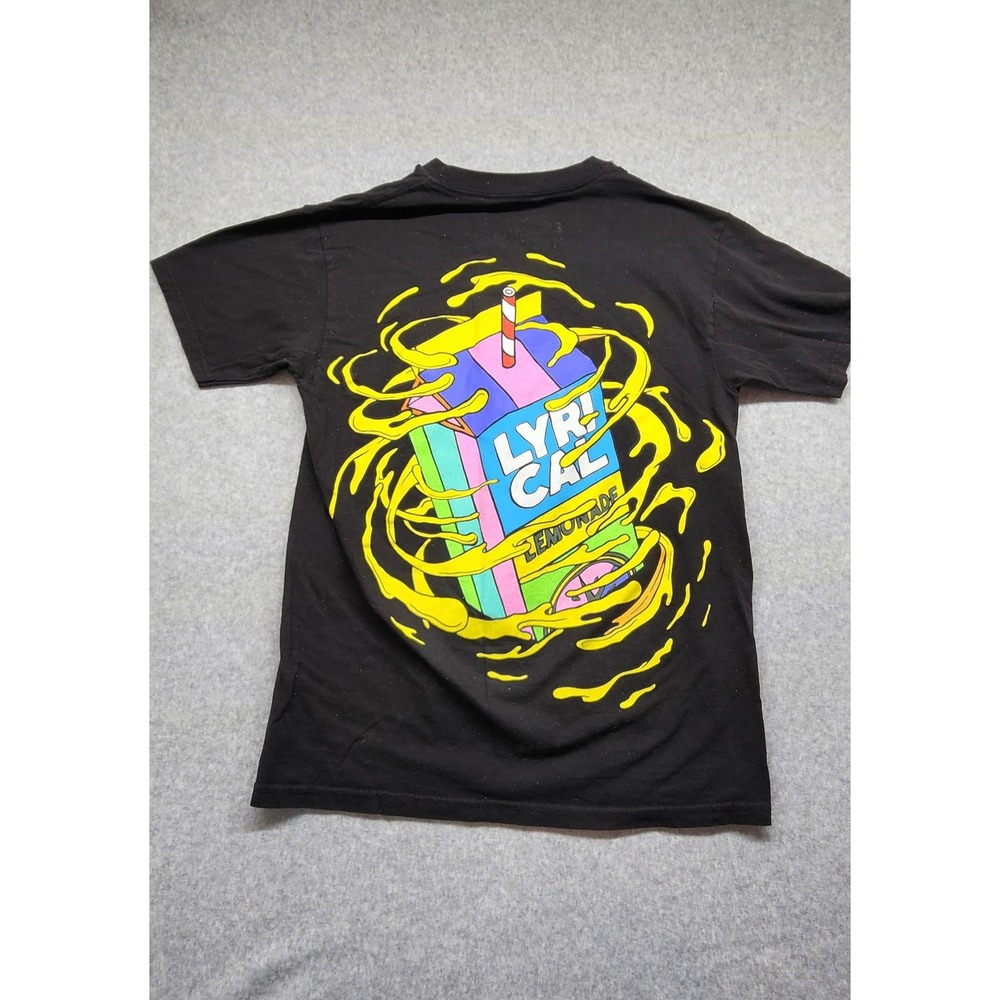 Size Medium Men's Lyrical Lemonade Black T-Shirt 2 Sided Graphic Milk Carton Tee - Picture 1 of 8